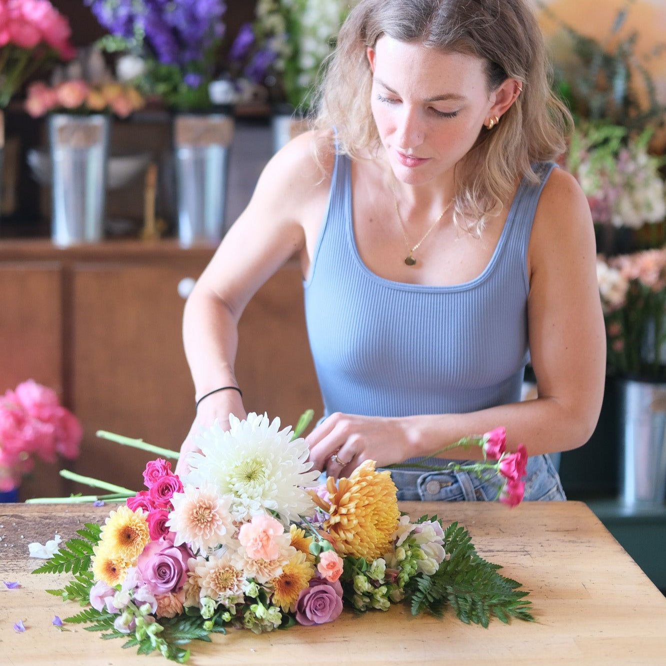 Summer Sunset Floral Arrangement Workshop – Amelia's Flowers